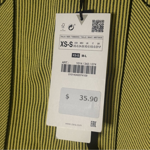 *Host Pick* Zara Olive Green Strappy Dress, Size Small - Picture 4 of 4